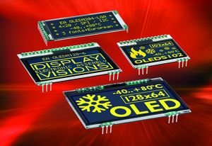 World's first OLED displays with pins for fast mounting