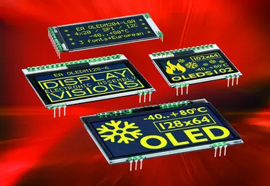 OLED Displays with pins for quick assembly
