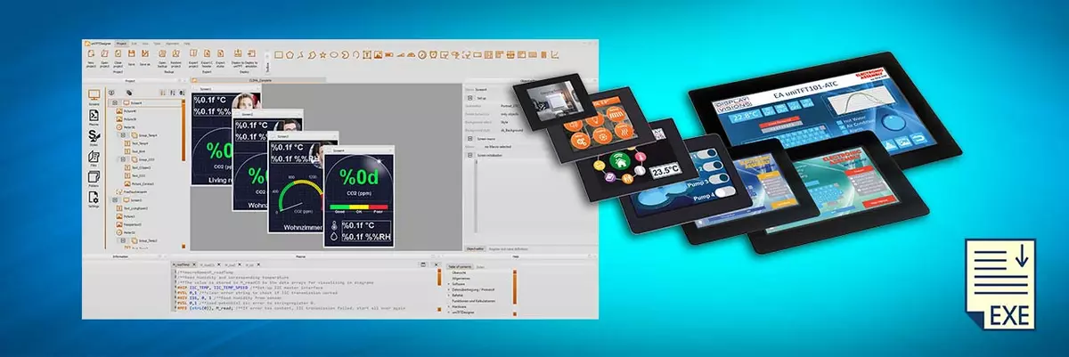 Download combination uniTFTDesigner+PLCDesigner+HMIDesigner