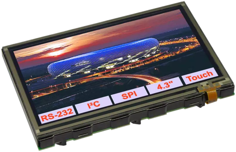 Touchpanel w. SPI, I²C, RS232 Touchpanel w. SPI, I²C, RS232