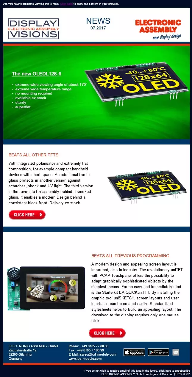 Newsletter 2017/07 OLEDL128-6GGA Newsletter 2017/07 OLEDL128-6GGA