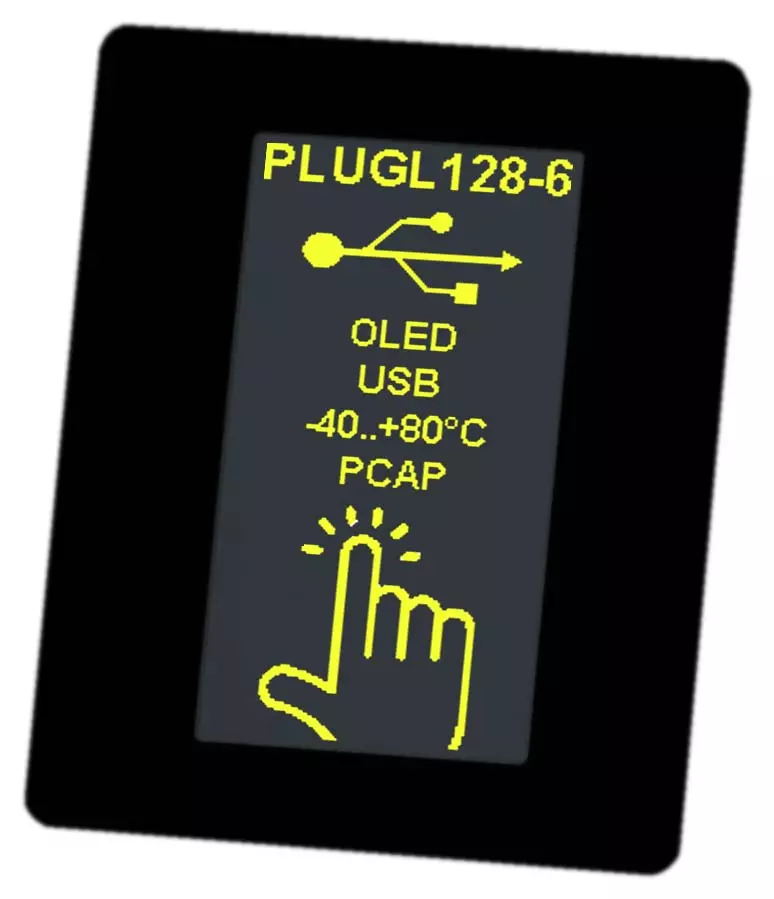 HMI high quality character modules as OLED with USB, RS232, I²C and SPI. Including touch panel PCAP HMI high quality character modules as OLED with USB, RS232, I²C and SPI. Including touch panel PCAP