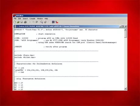 [Translate to Englisch:] Umfangreiche Grafikbefehle, Editor / Compiler