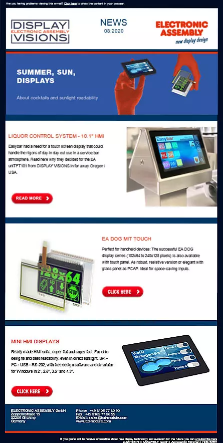 uniTFTs Displays uniTFTs Displays