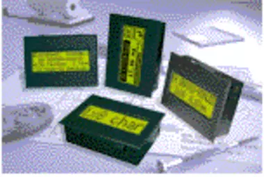 RS-232 serial displays with snap-in