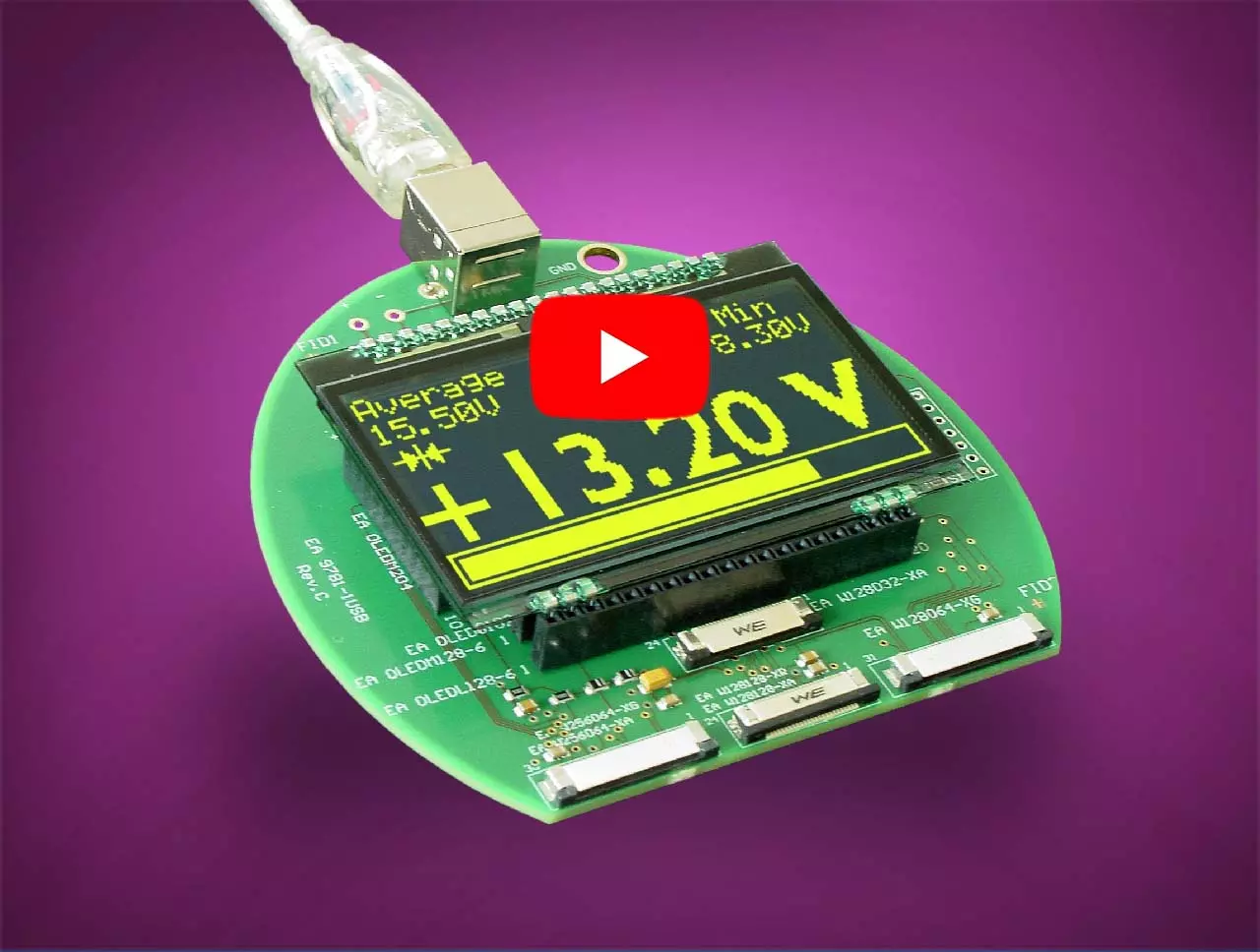 USB testboard for OLED and simulator for Windows USB testboard for OLED and simulator for Windows