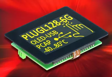 OLED display with USB interface and touch panel