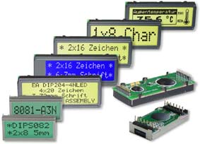LCM Modules display monochrome for text and graphics, display consists of 2 glass plates and a liquid in between.