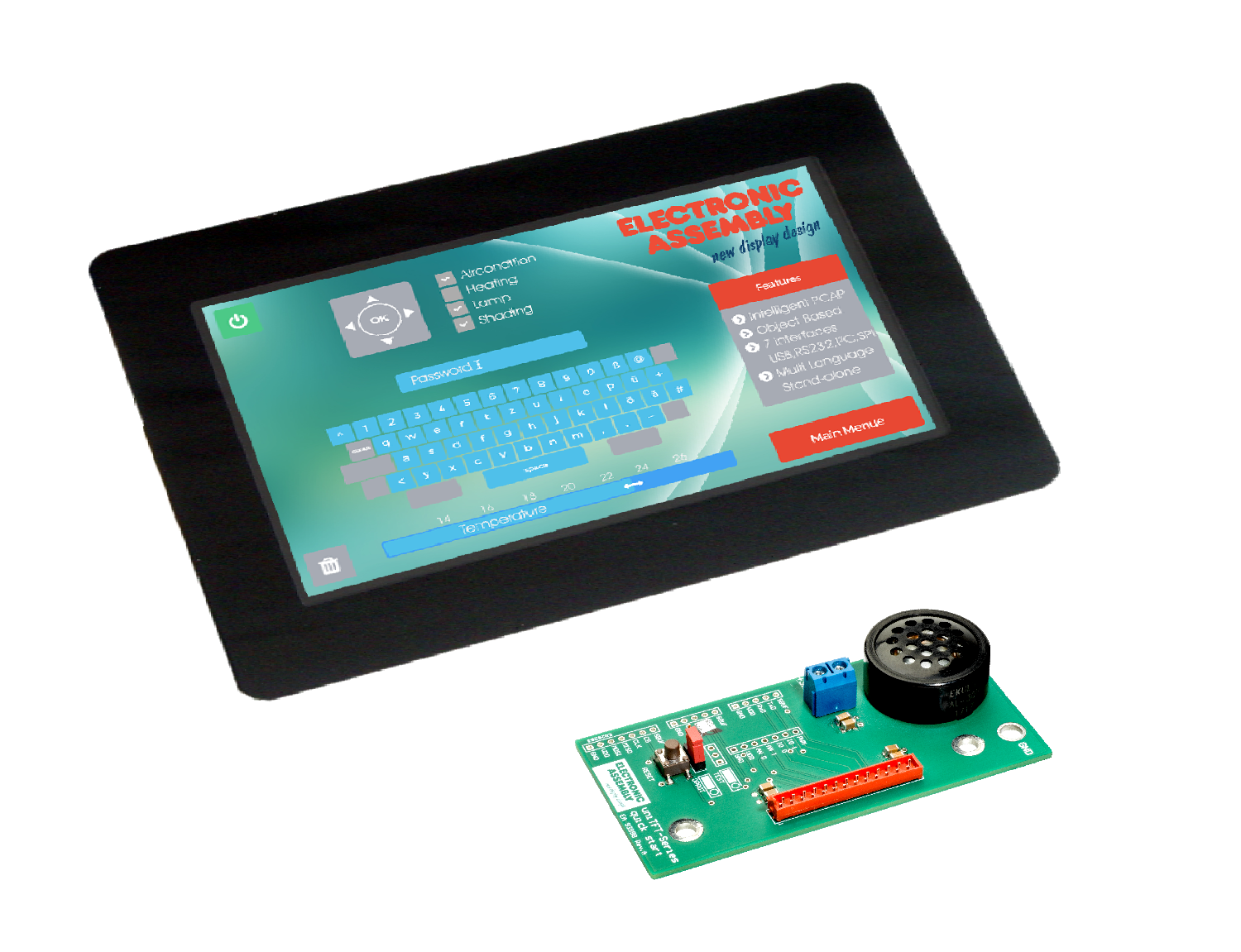 uniTFT Intelligent Display unit with PCAP for Control Unit