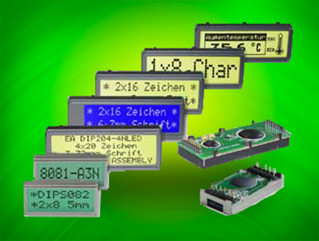 Compact pcb mounted Display (EA DIP series)