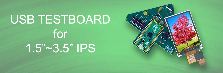 Buy a USB test board for small IPS display 1.5", 2", 2.8", 3,5"