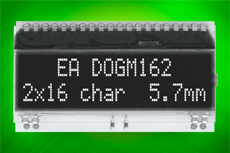 EA DOGM162S-A + EA LED55x31-W