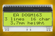 EA DOGM162E-A + EA LED55x31-G